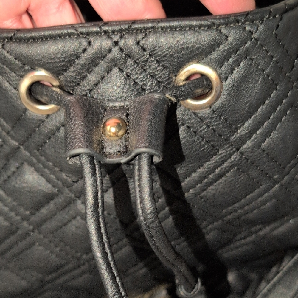 Versace 19.69 Black Quilted Vegan Leather Crossbody Bag - Picture 7 of 11